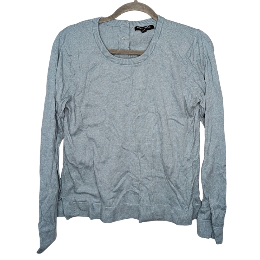 Banana Republic Blue Knit Button Back Sweater Top‎ Size Large